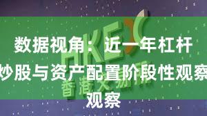 数据视角：近一年杠杆炒股与资产配置阶段性观察